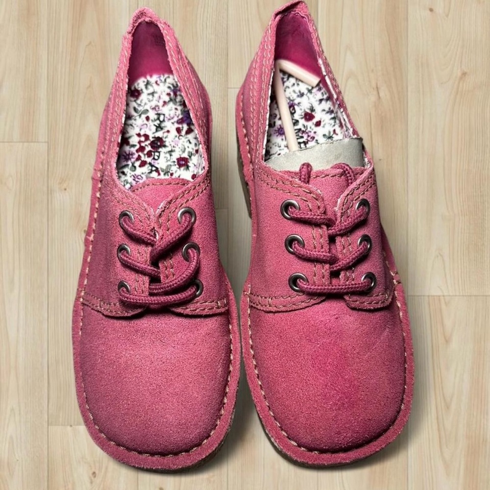 Rampage pink leather suede oxfords